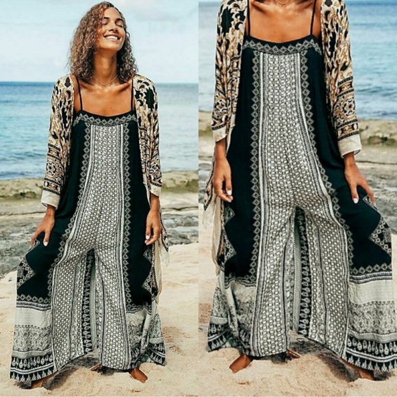 Free People Hazel Jumpsuit Mixed Print black - Picture 5 of 16